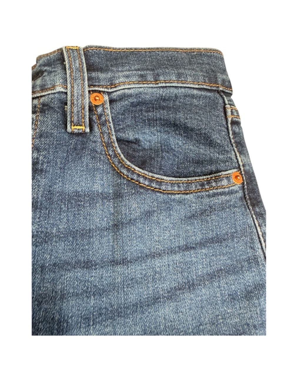 Levi’s Ribcage Straight Jeans Size 28 High Rise Button Fly Medium Wash - Picture 3 of 12